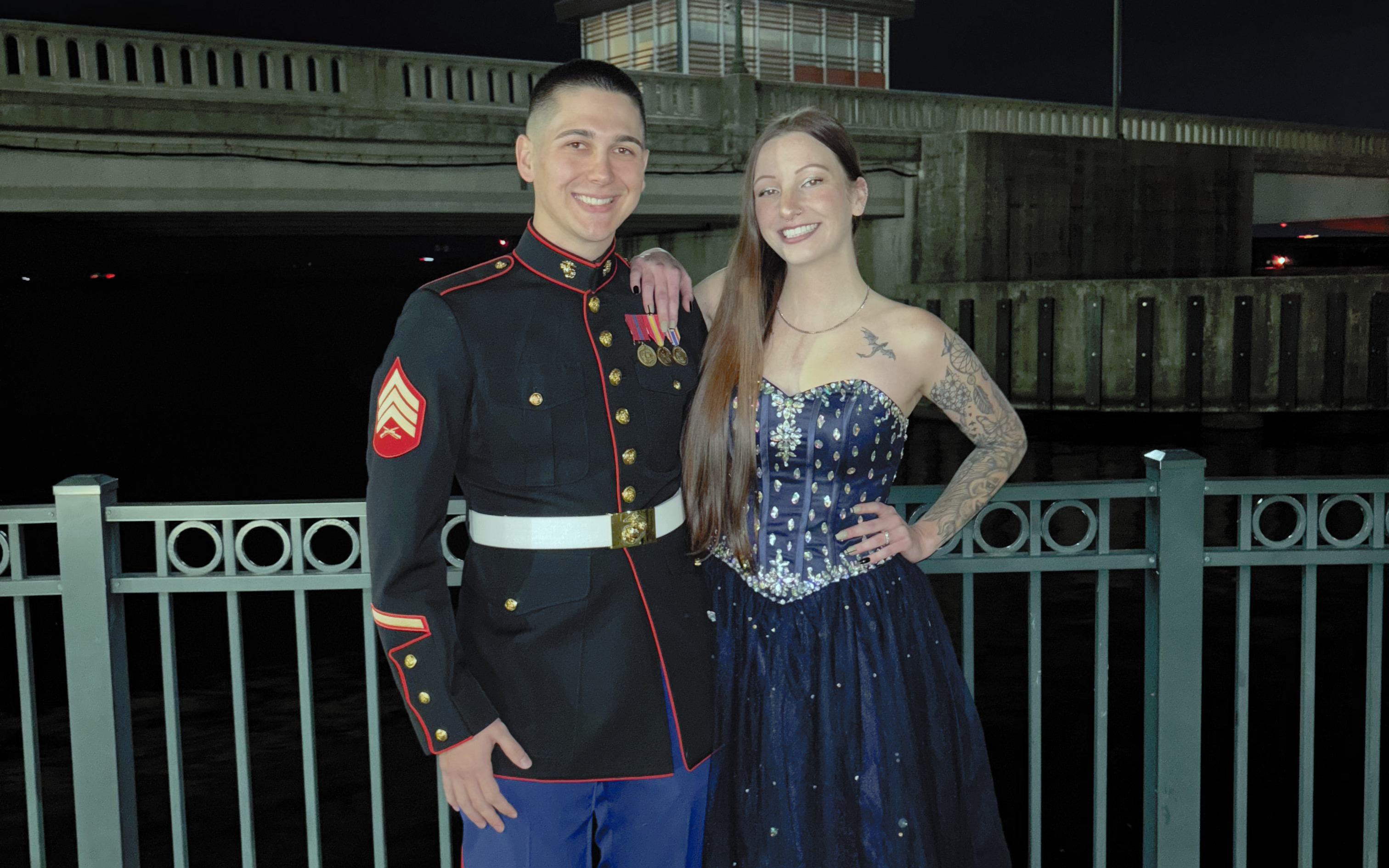 Us at the Marine Corps Ball in 2025